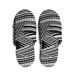 Maori Polynesian Tribal Tattoo Print Slippers