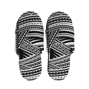 Maori Polynesian Tribal Tattoo Print Slippers