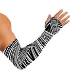 Maori Polynesian Tribal Tattoo Print Sun Protection Arm Sleeves