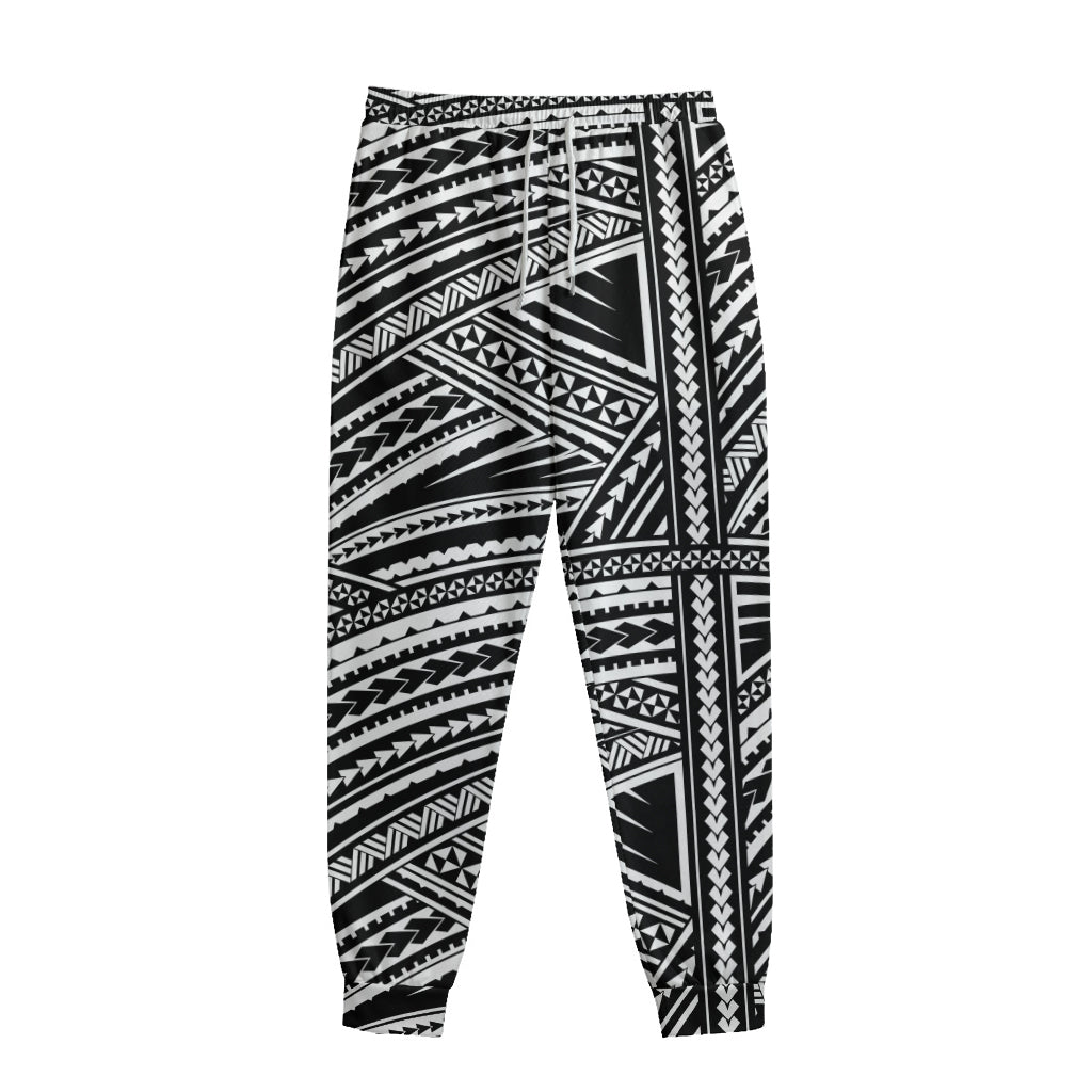 Maori Polynesian Tribal Tattoo Print Sweatpants