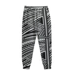 Maori Polynesian Tribal Tattoo Print Sweatpants