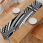 Maori Polynesian Tribal Tattoo Print Table Runner