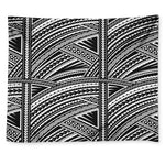 Maori Polynesian Tribal Tattoo Print Tapestry