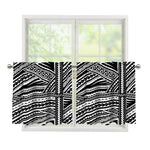 Maori Polynesian Tribal Tattoo Print Tier Curtains