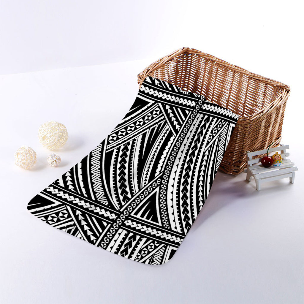 Maori Polynesian Tribal Tattoo Print Towel