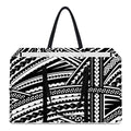 Maori Polynesian Tribal Tattoo Print Utility Tote Bag