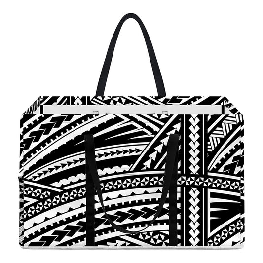 Maori Polynesian Tribal Tattoo Print Utility Tote Bag