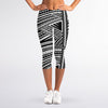 Maori Polynesian Tribal Tattoo Print Women's Capri Leggings