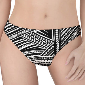 Maori Polynesian Tribal Tattoo Print Women's Thong