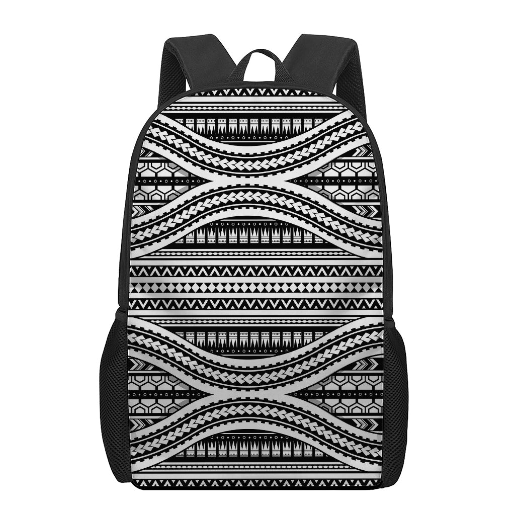 Maori Tattoo Polynesian Tribal Print 17 Inch Backpack