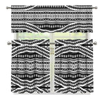 Maori Tattoo Polynesian Tribal Print 3 Piece Kitchen Curtains