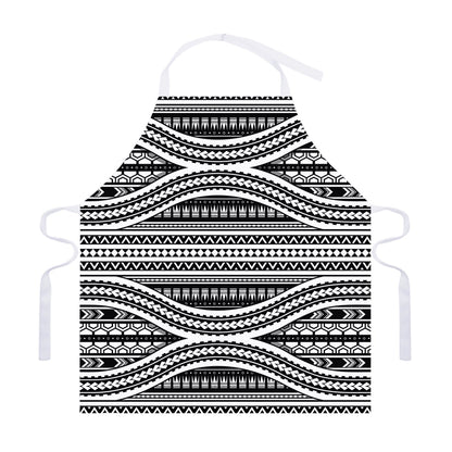 Maori Tattoo Polynesian Tribal Print Adjustable Apron