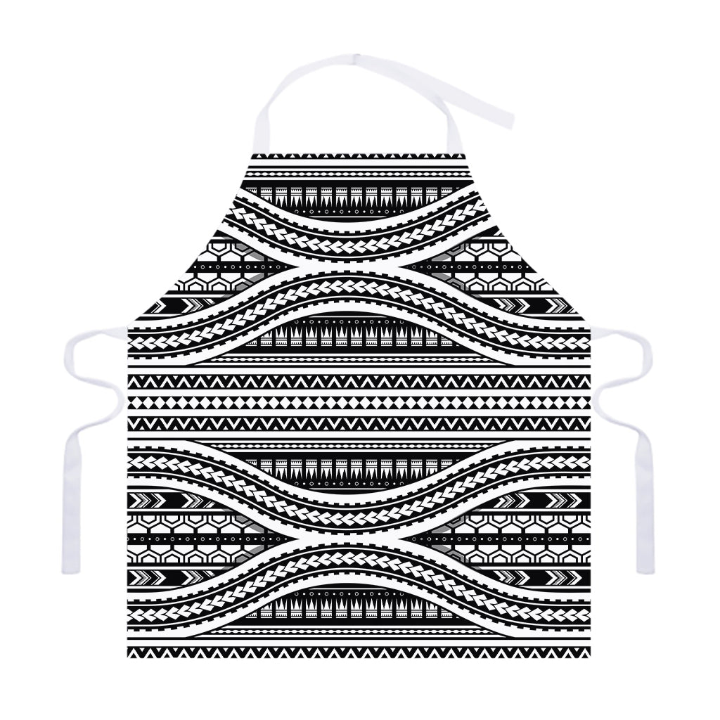 Maori Tattoo Polynesian Tribal Print Adjustable Apron