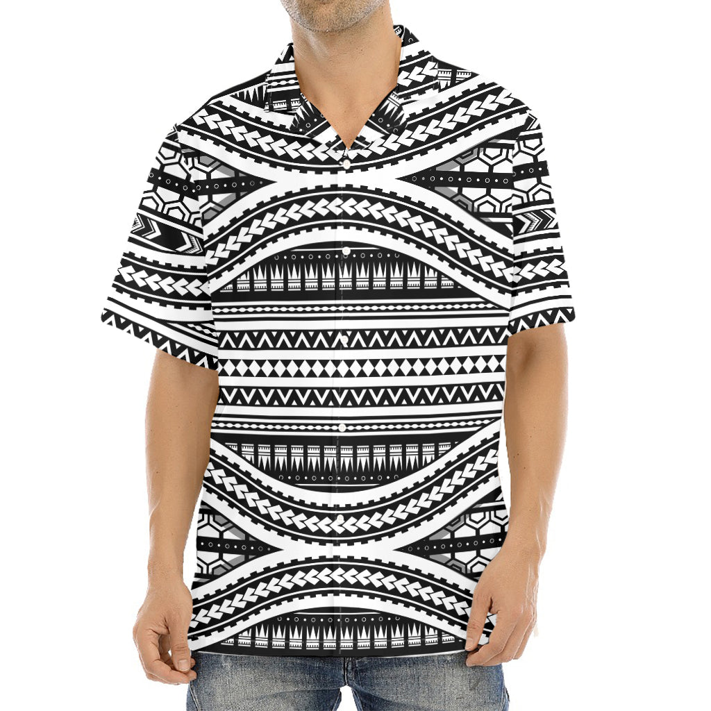 Maori Tattoo Polynesian Tribal Print Aloha Shirt