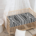 Maori Tattoo Polynesian Tribal Print Baby Crib Sheet