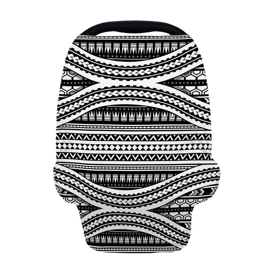 Maori Tattoo Polynesian Tribal Print Baby Seat Cover