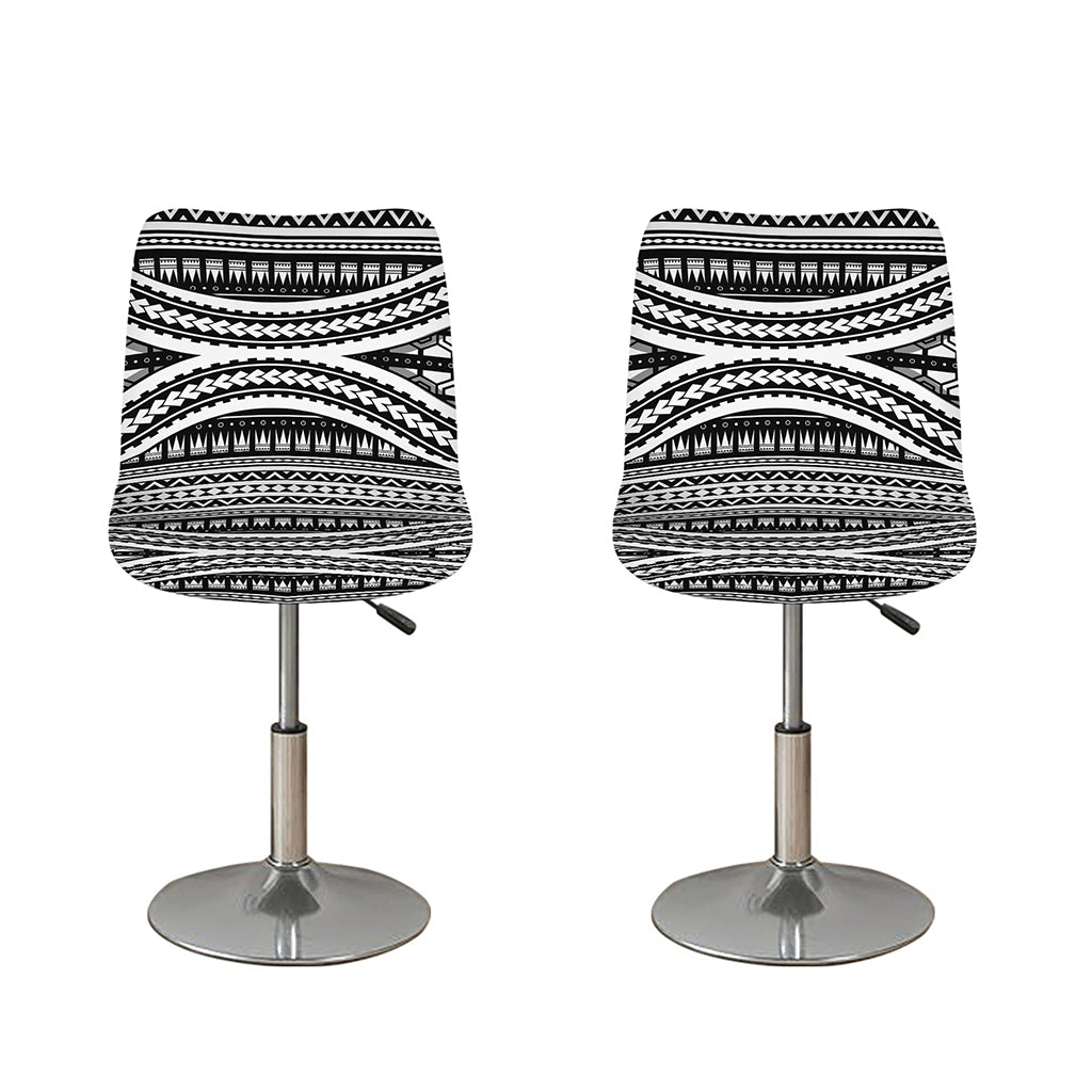 Maori Tattoo Polynesian Tribal Print Bar Stool Covers