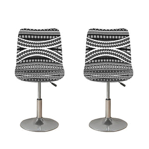 Maori Tattoo Polynesian Tribal Print Bar Stool Covers