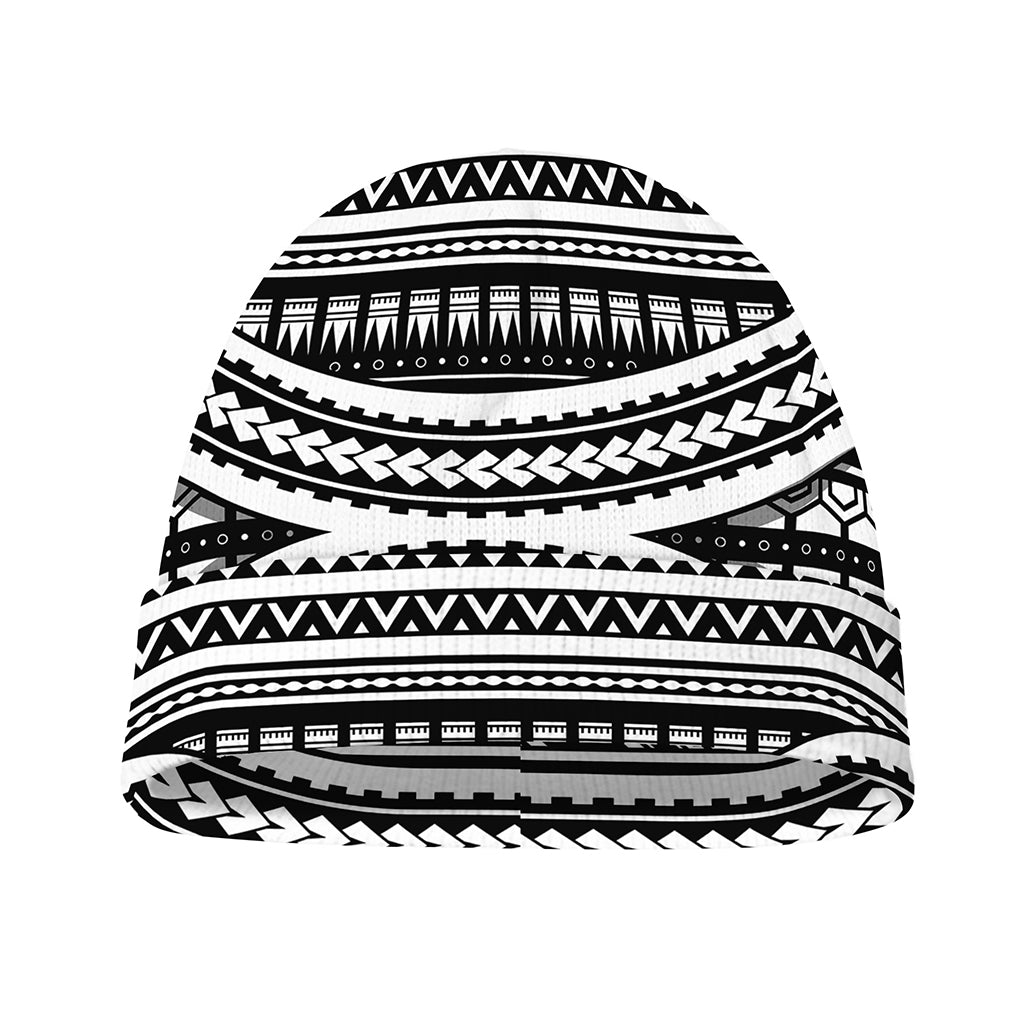 Maori Tattoo Polynesian Tribal Print Beanie