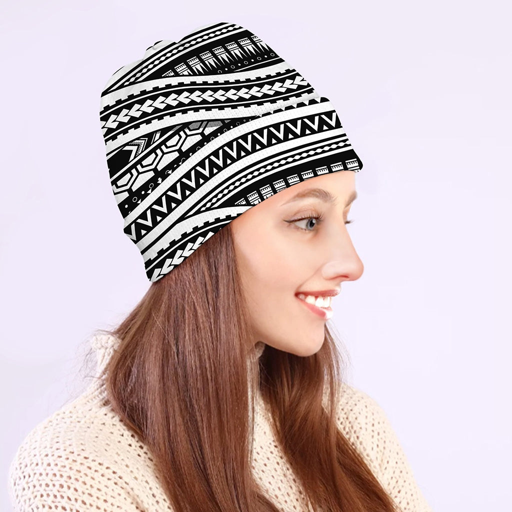 Maori Tattoo Polynesian Tribal Print Beanie