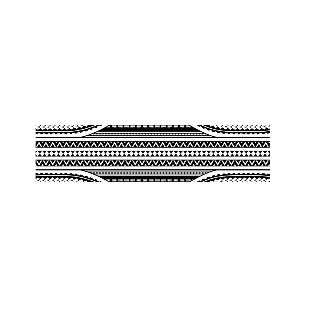 Maori Tattoo Polynesian Tribal Print Bed Runner