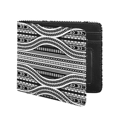 Maori Tattoo Polynesian Tribal Print Bifold Wallet
