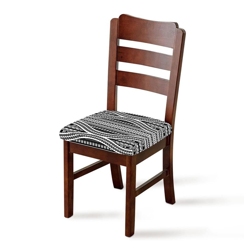 Maori Tattoo Polynesian Tribal Print Chair Cushion Cover