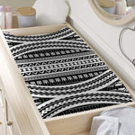 Maori Tattoo Polynesian Tribal Print Changing Pad Cover