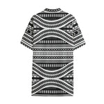 Maori Tattoo Polynesian Tribal Print Cotton Hawaiian Shirt