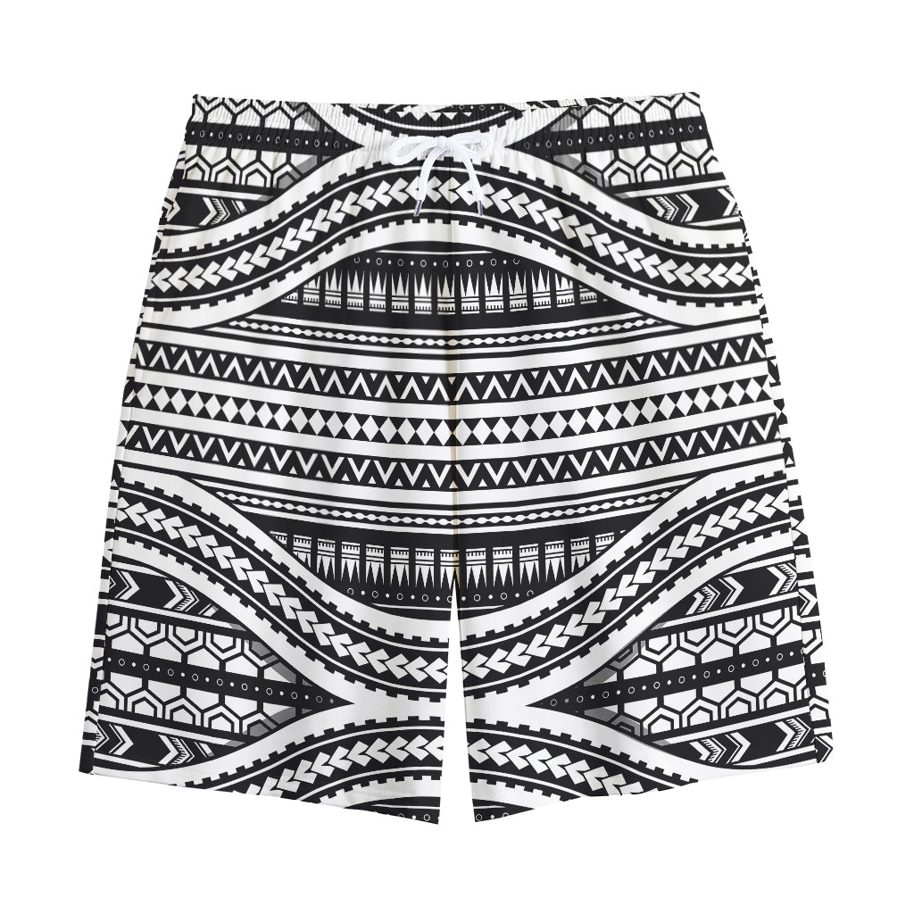 Maori Tattoo Polynesian Tribal Print Cotton Shorts