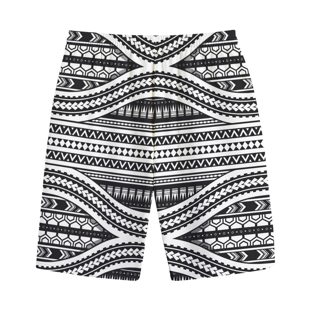 Maori Tattoo Polynesian Tribal Print Cotton Shorts
