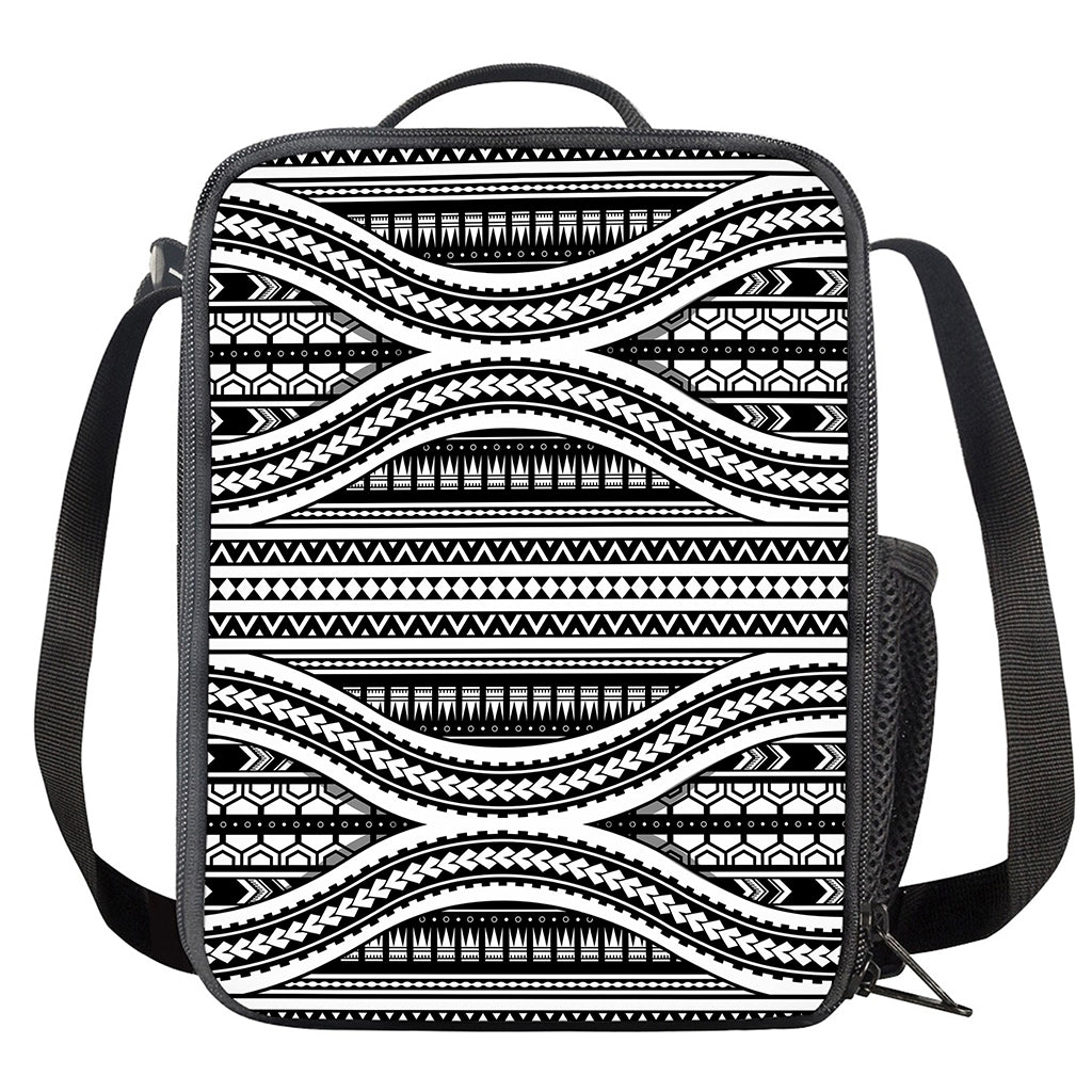 Maori Tattoo Polynesian Tribal Print Crossbody Lunch Bag