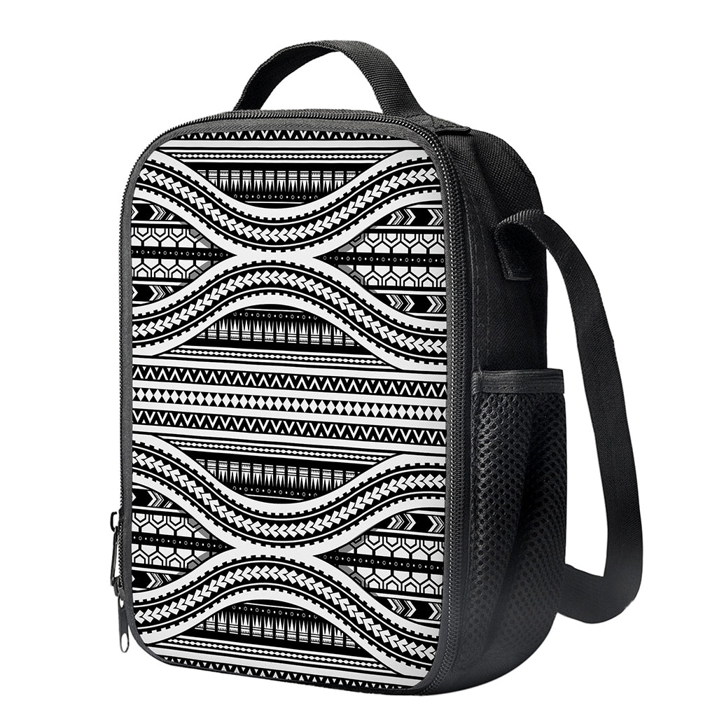 Maori Tattoo Polynesian Tribal Print Crossbody Lunch Bag