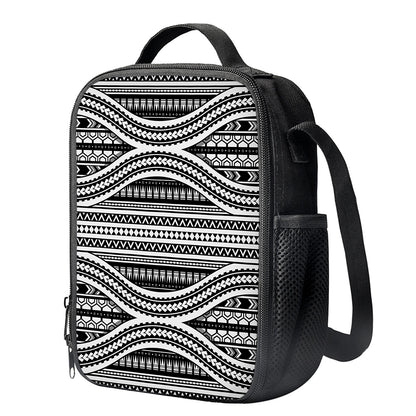 Maori Tattoo Polynesian Tribal Print Crossbody Lunch Bag