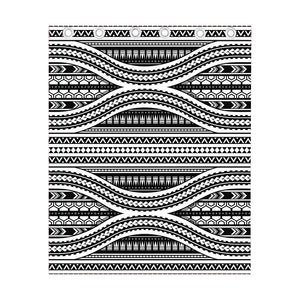 Maori Tattoo Polynesian Tribal Print Curtain