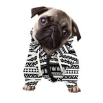 Maori Tattoo Polynesian Tribal Print Dog Zip Up Hoodie