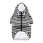 Maori Tattoo Polynesian Tribal Print Dog Zip Up Hoodie