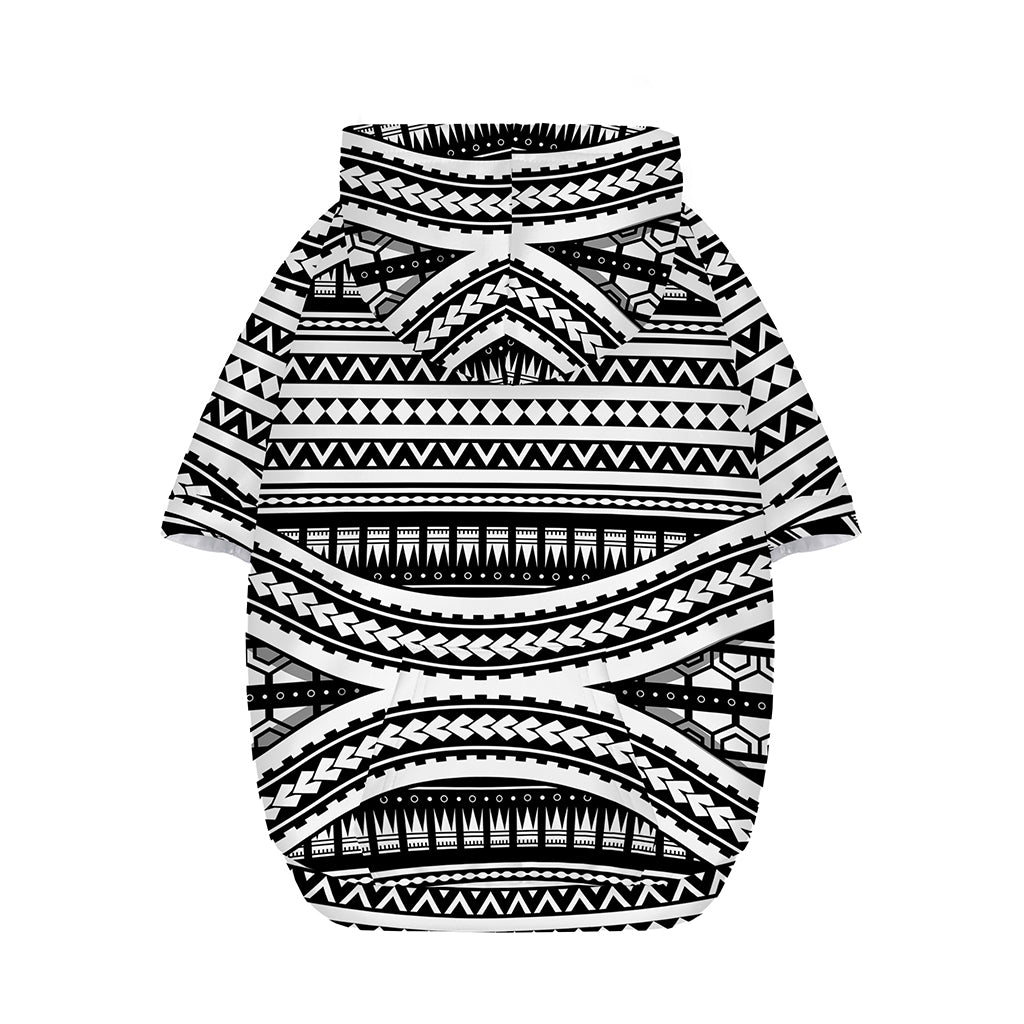 Maori Tattoo Polynesian Tribal Print Dog Zip Up Hoodie