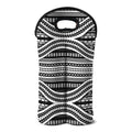 Maori Tattoo Polynesian Tribal Print Double Neoprene Wine Tote