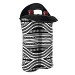 Maori Tattoo Polynesian Tribal Print Double Neoprene Wine Tote