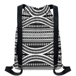 Maori Tattoo Polynesian Tribal Print Drawstring Backpack