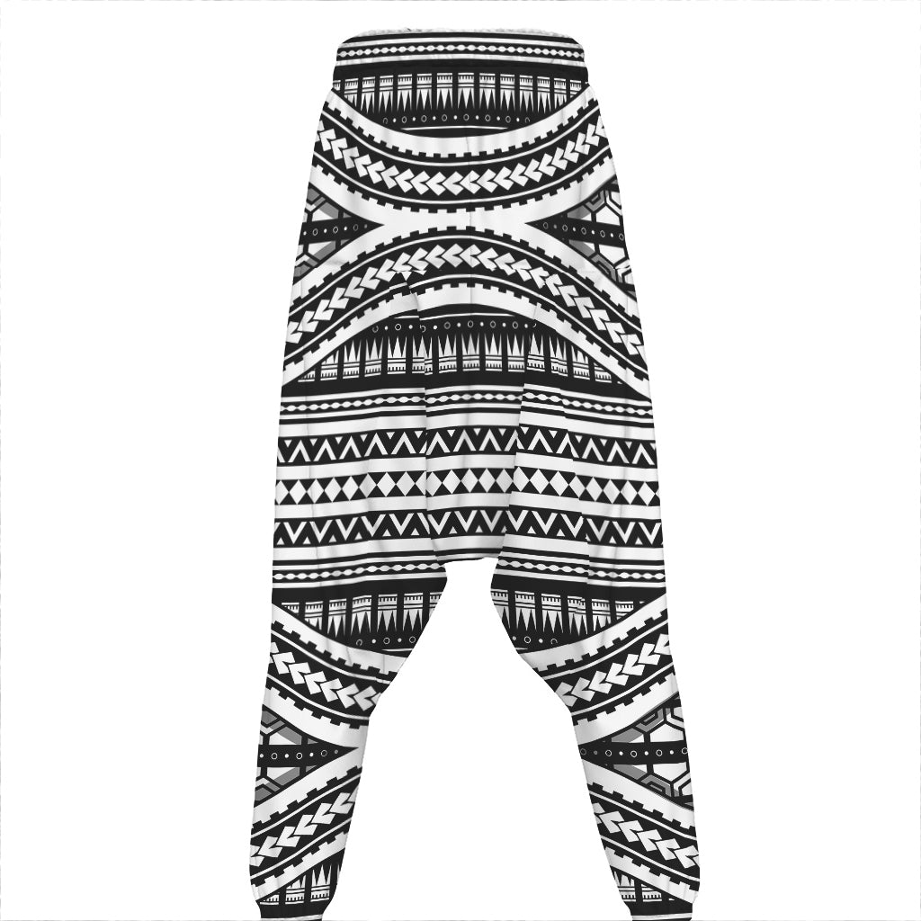 Maori Tattoo Polynesian Tribal Print Hammer Pants