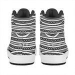 Maori Tattoo Polynesian Tribal Print High Top Leather Sneakers