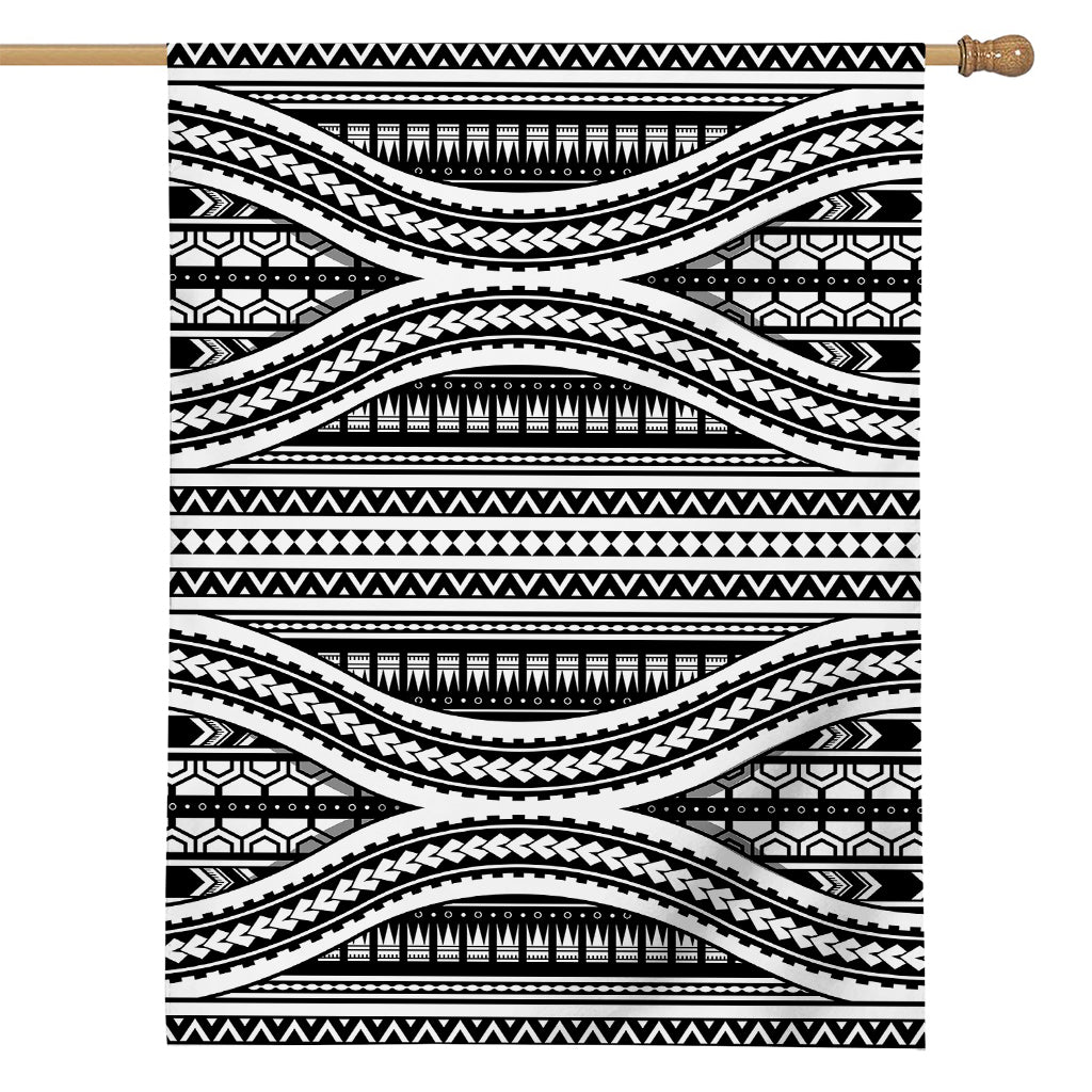 Maori Tattoo Polynesian Tribal Print House Flag