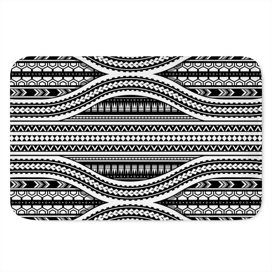 Maori Tattoo Polynesian Tribal Print Indoor Door Mat