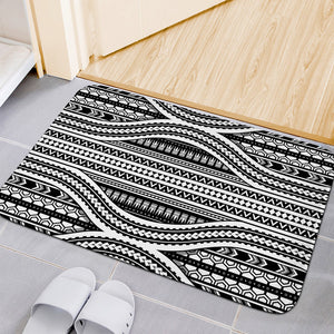 Maori Tattoo Polynesian Tribal Print Indoor Door Mat