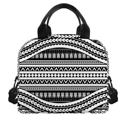 Maori Tattoo Polynesian Tribal Print Insulated Lunch Bag