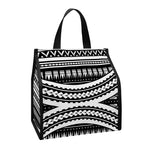 Maori Tattoo Polynesian Tribal Print Insulated Lunch Tote