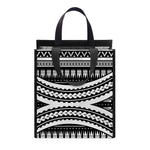 Maori Tattoo Polynesian Tribal Print Insulated Lunch Tote