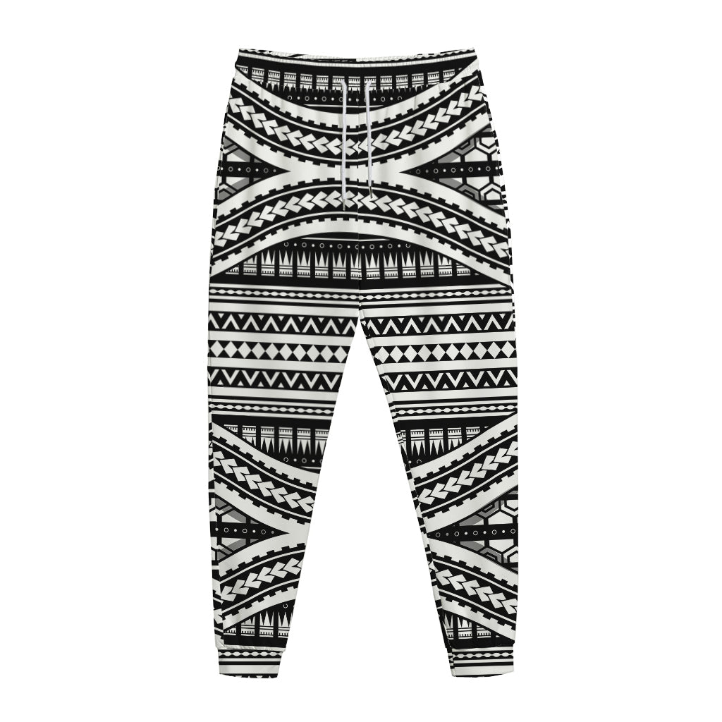 Maori Tattoo Polynesian Tribal Print Jogger Pants